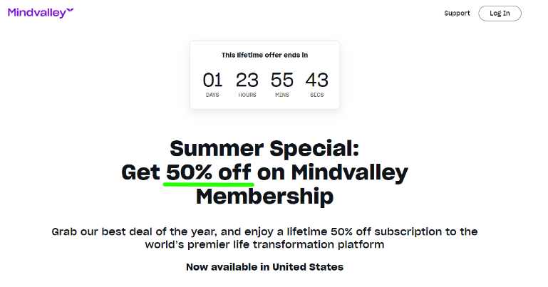 50% Off on Mindvalley Membership
