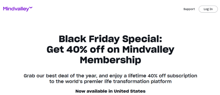 Mindvalley Black Friday