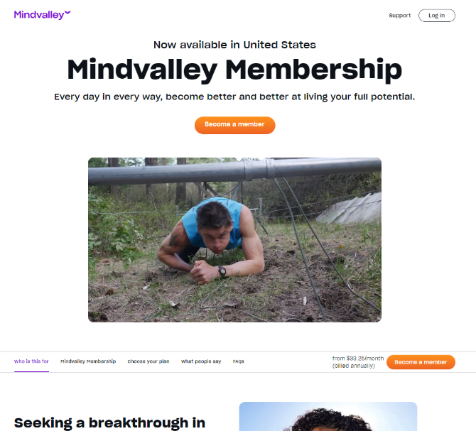 Visit the Mindvalley Membership Page