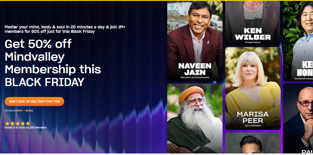 Mindvalley Black Friday page