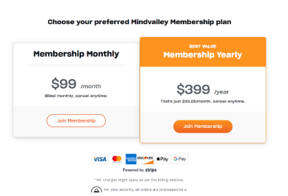 Mindvalley Membership Plan